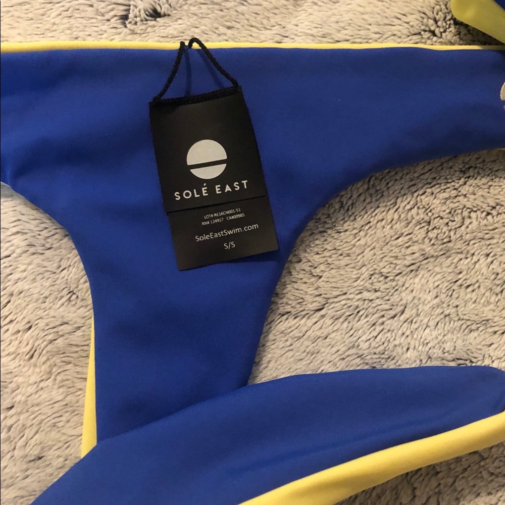 SOLE EAST SWIM BLUE & YELLOW REVERSIBLE BIKINI - Picture 8 of 8